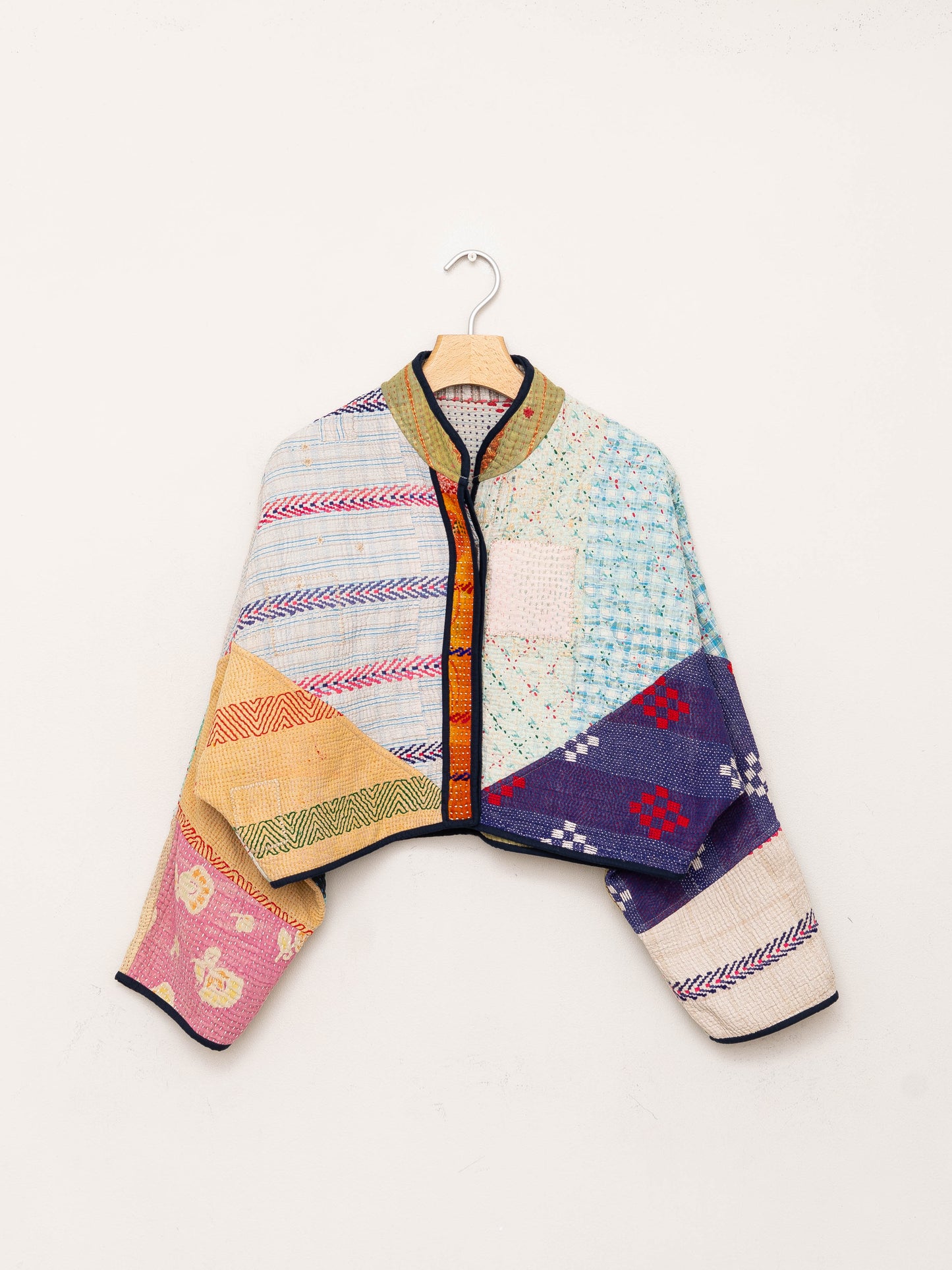 The Kaira Cropped Quilted Patchwork Kantha Jacket Wholesale