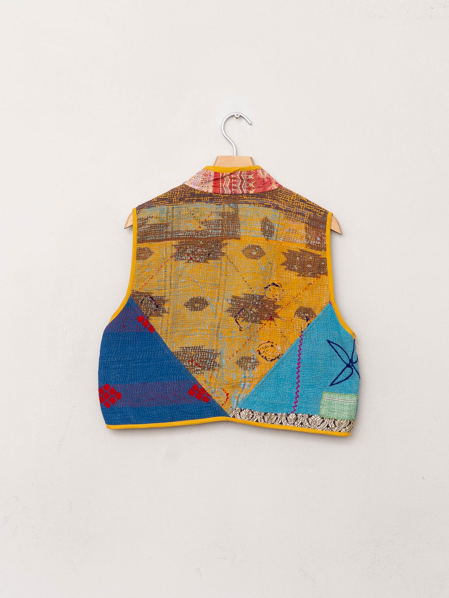 The Kaira Quilted Patchwork Kantha Vest