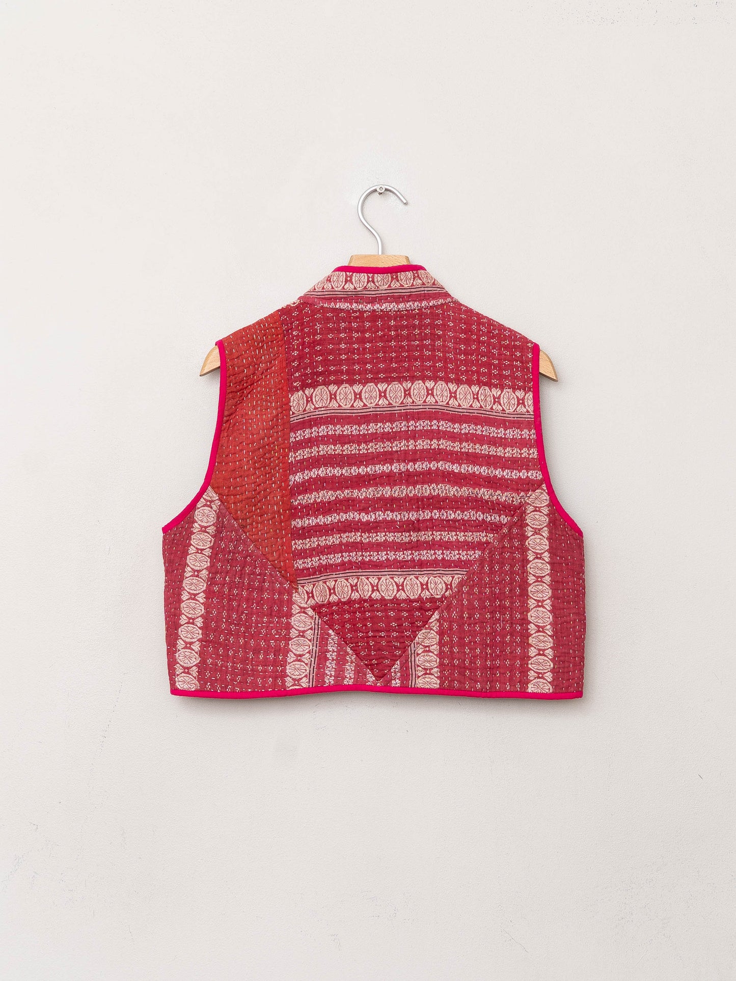 The Kaira Quilted Patchwork Kantha Vest