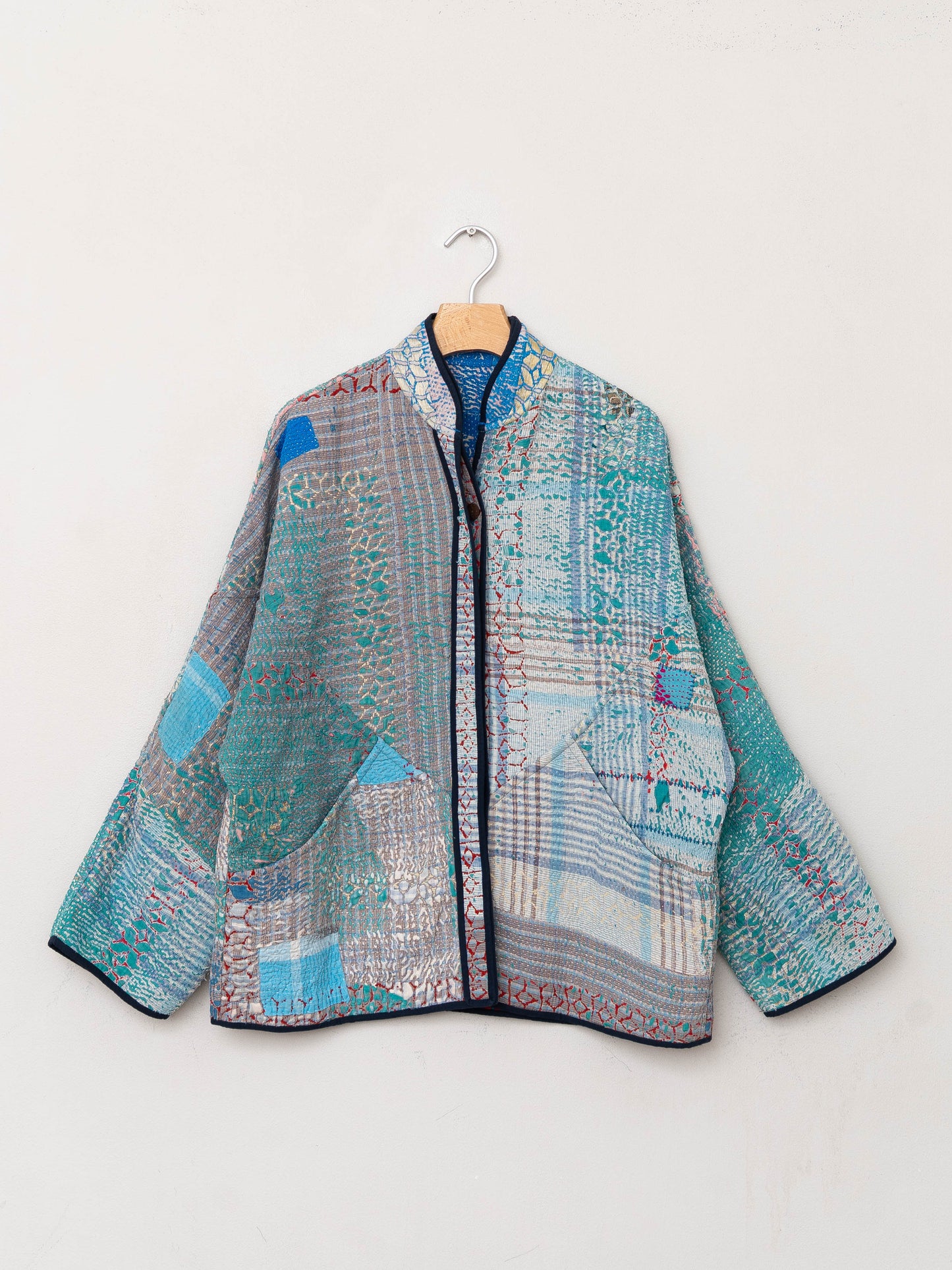 The Ladhiya Quilted Patchwork Kantha Jacket