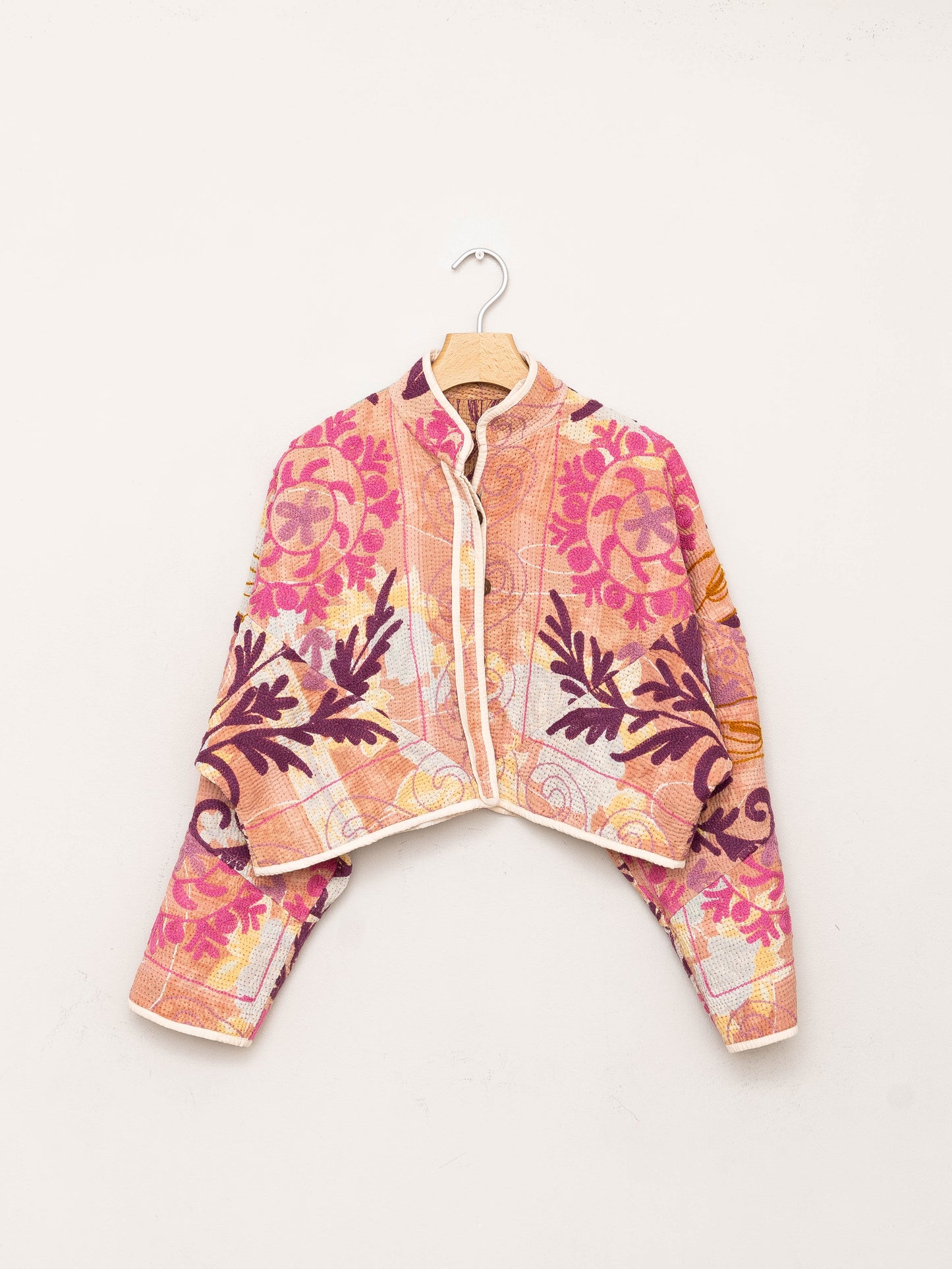 The Kaira Cropped Suzani Quilted Kantha Jacket Wholesale