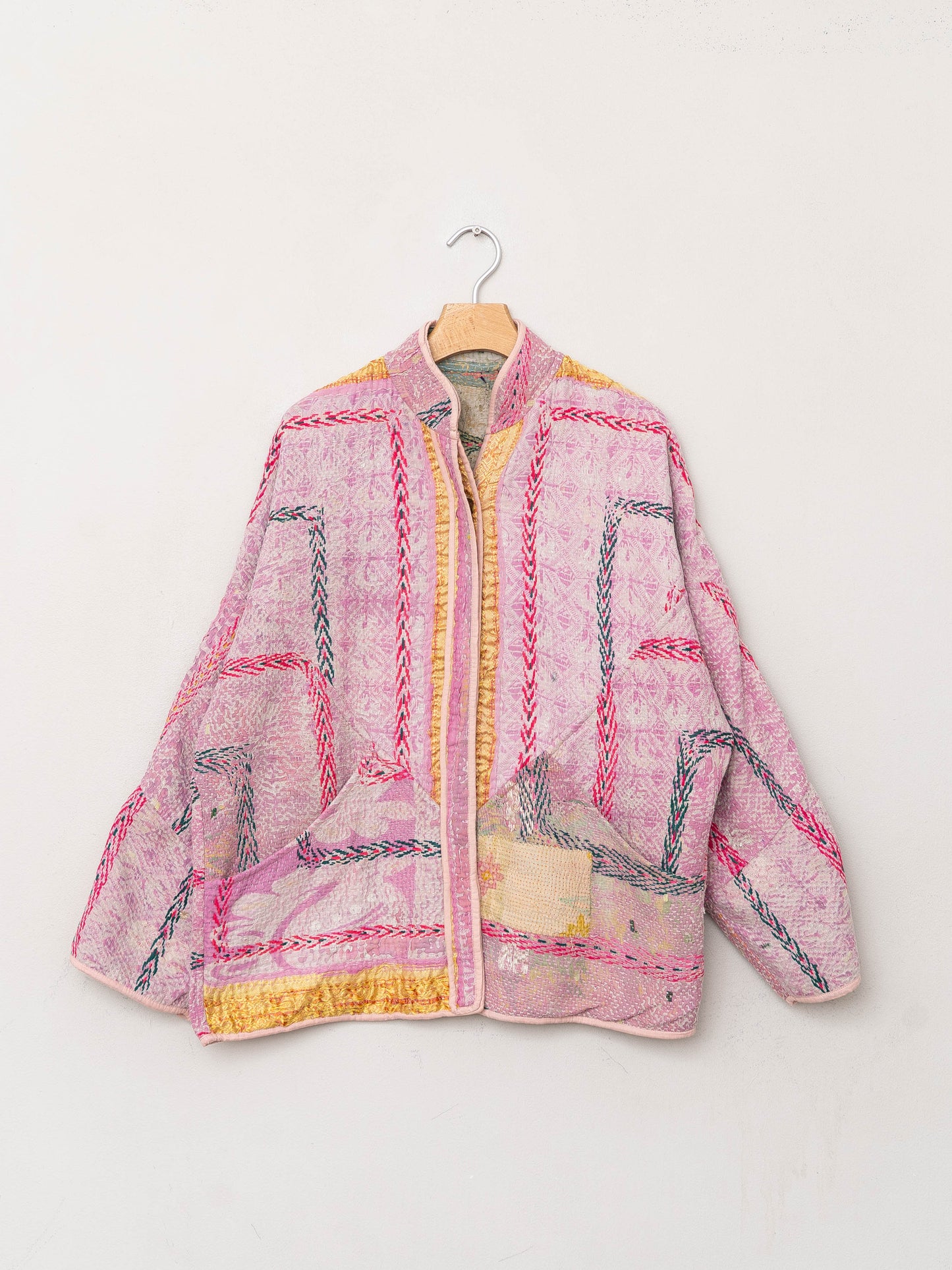 The Ladhiya Quilted Patchwork Kantha Jacket