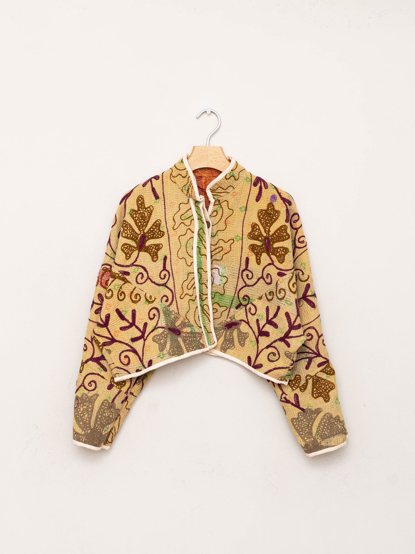 The Kaira Cropped Suzani Quilted Kantha Jacket Wholesale