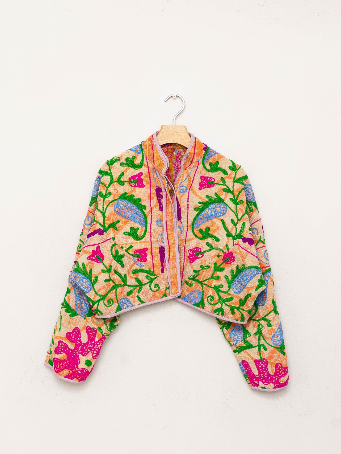 The Kaira Cropped Suzani Quilted Kantha Jacket Wholesale
