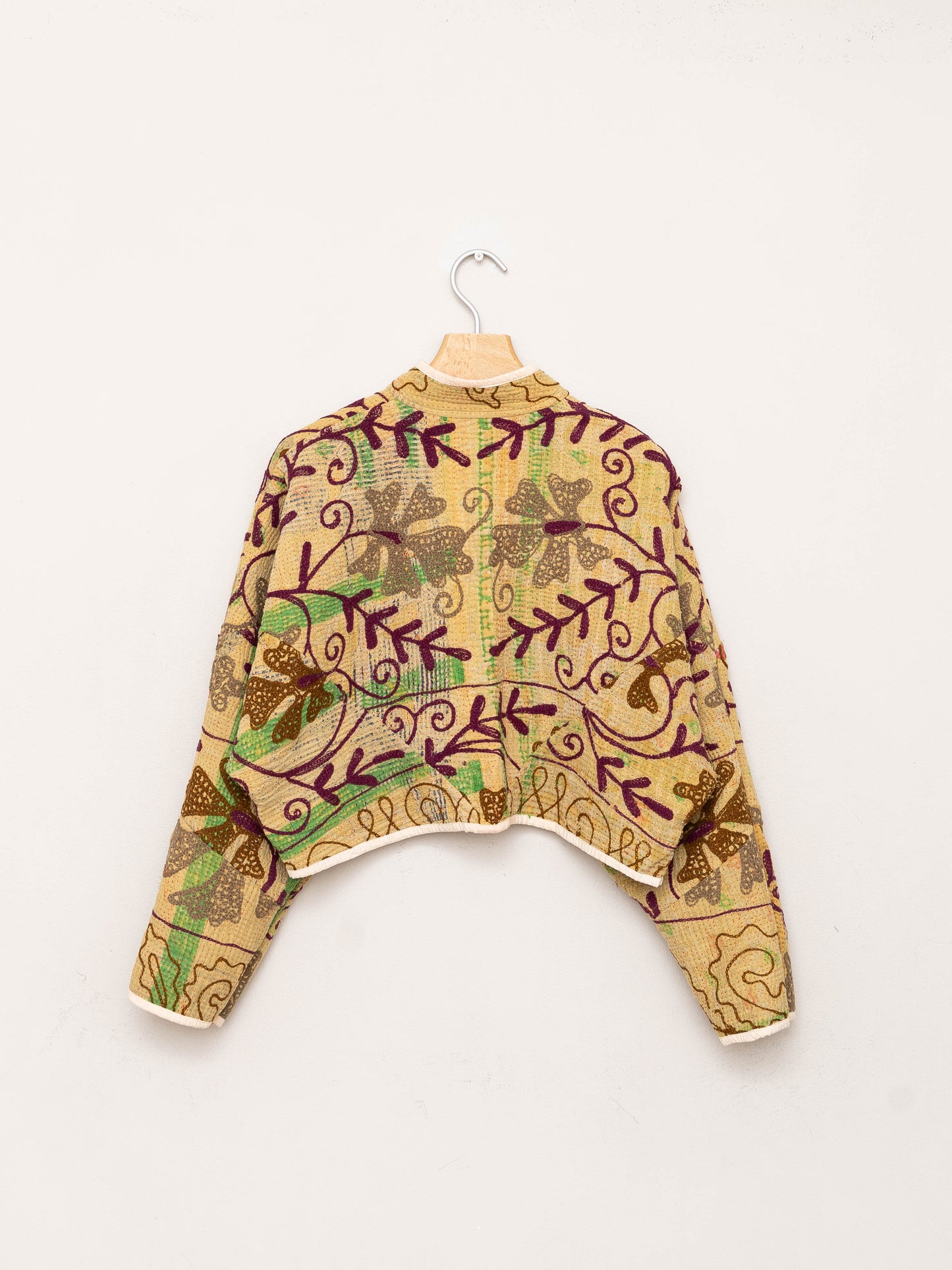 The Kaira Cropped Suzani Quilted Kantha Jacket Wholesale
