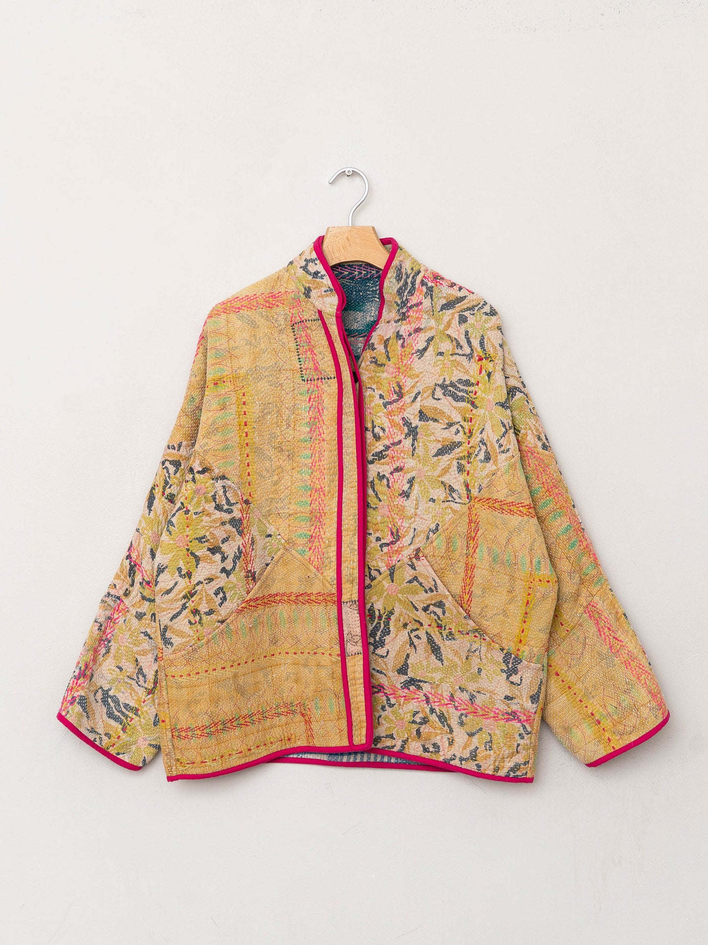 The Ladhiya Quilted Patchwork Kantha Jacket