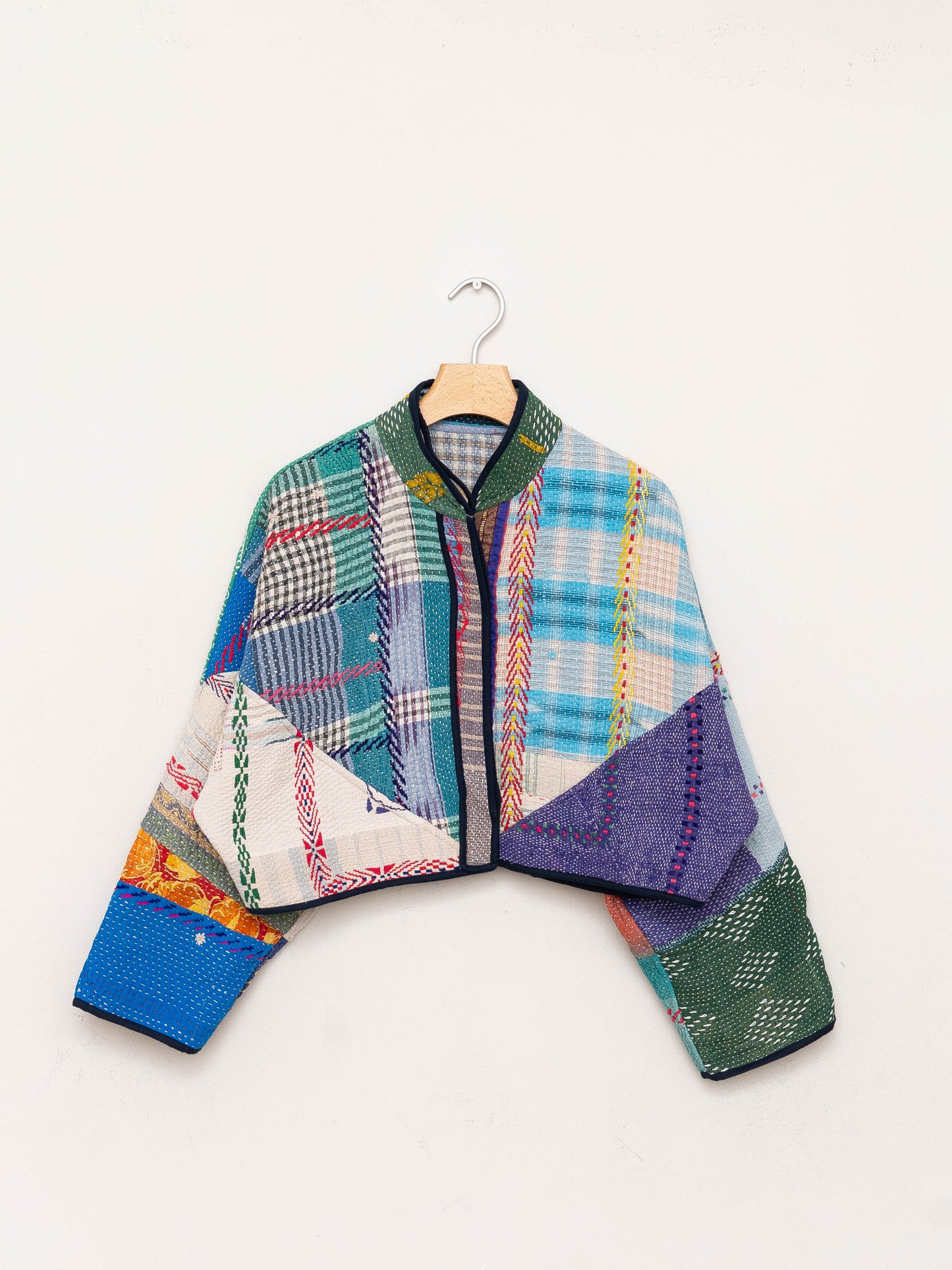 The Kaira Cropped Quilted Patchwork Kantha Jacket Wholesale