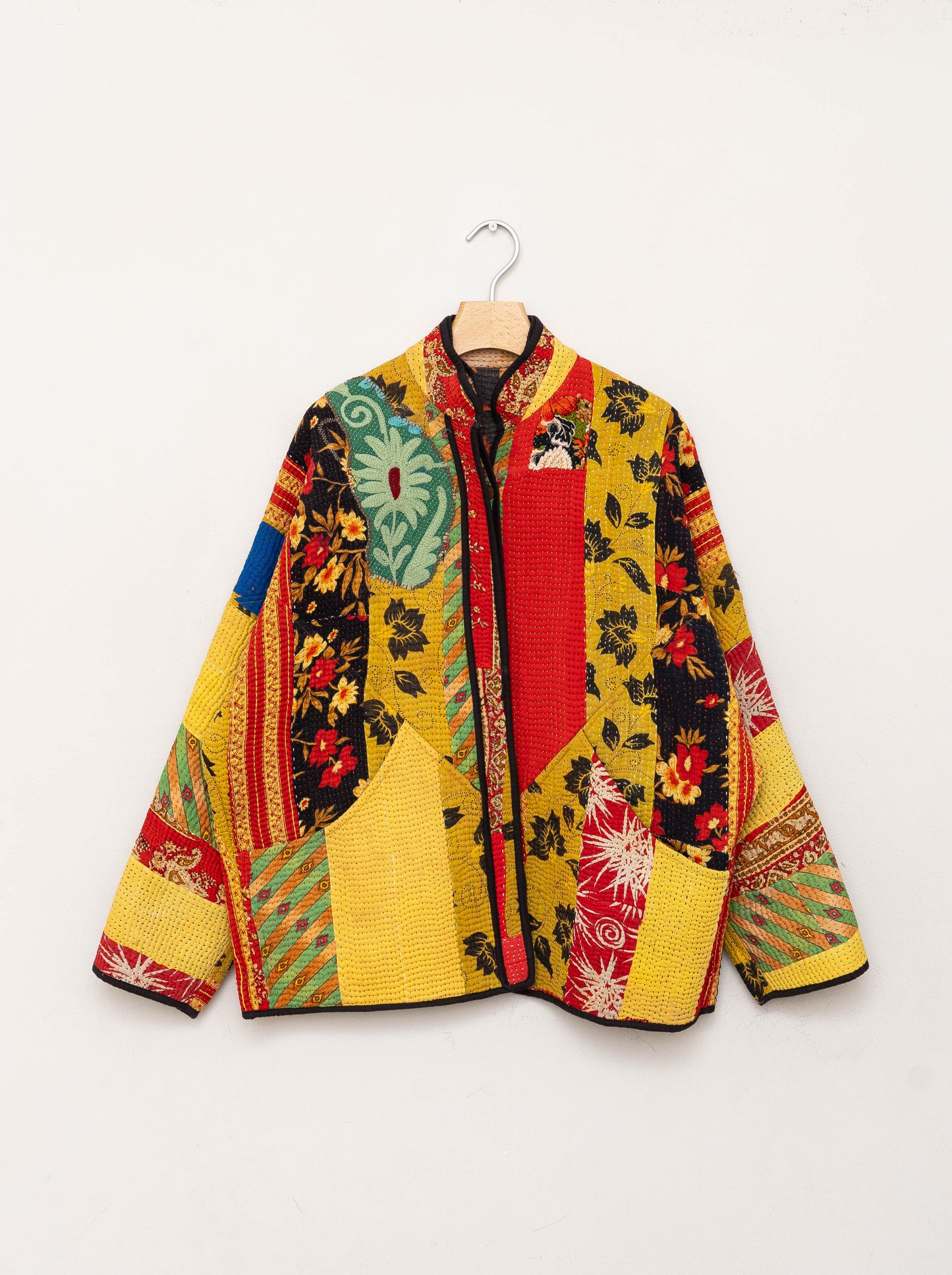 The Ladhiya Quilted Patchwork Kantha Jacket