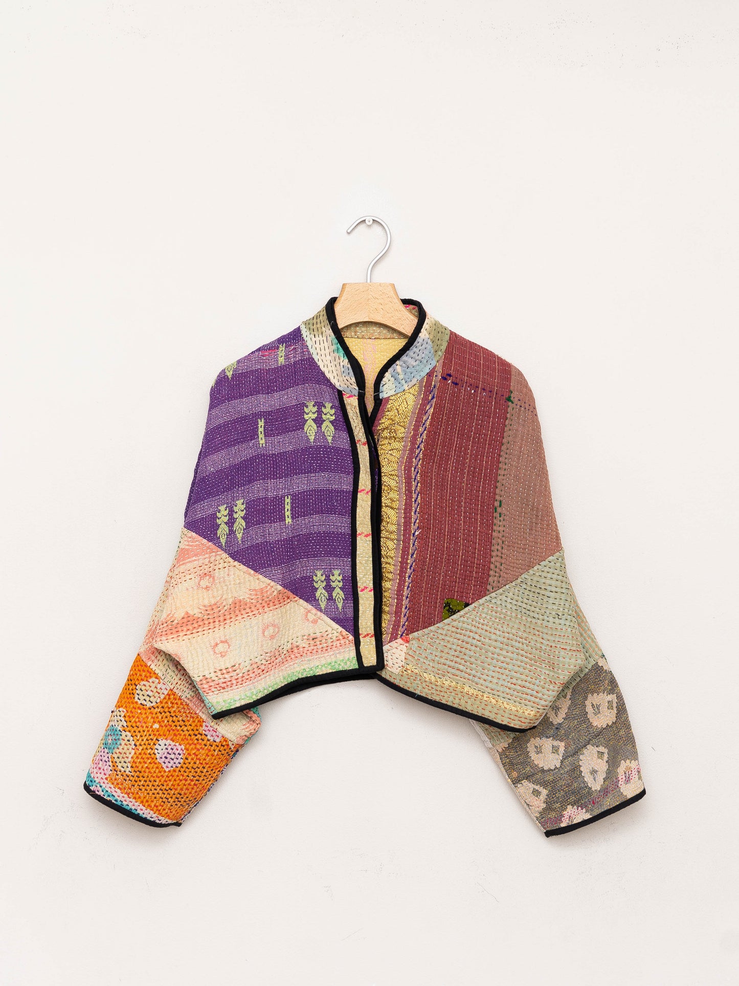 The Kaira Cropped Quilted Patchwork Kantha Jacket Wholesale