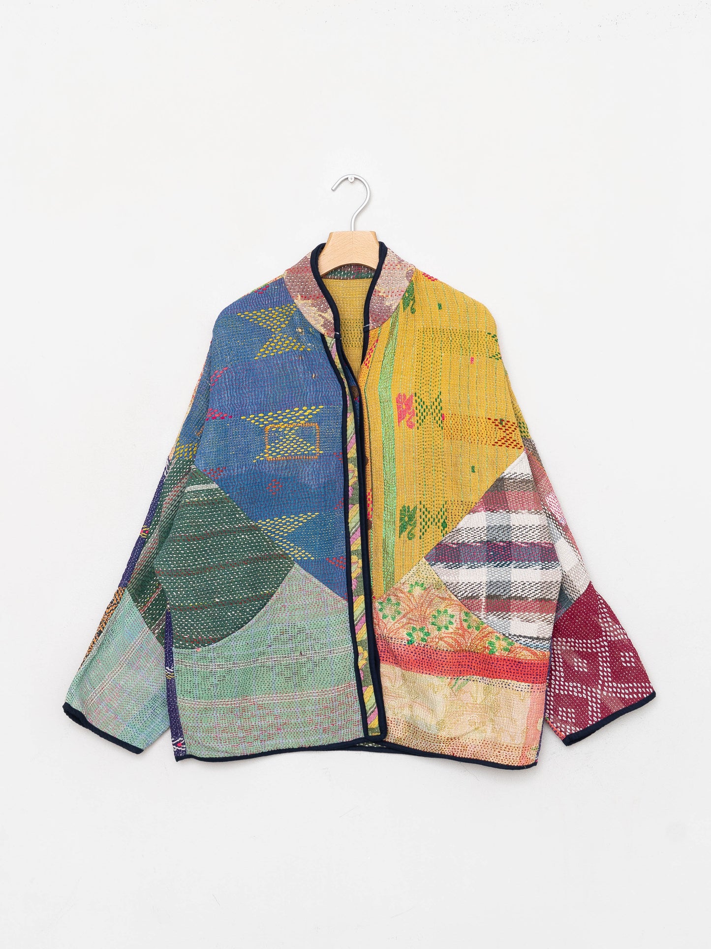 The Ladhiya Quilted Patchwork Kantha Jacket