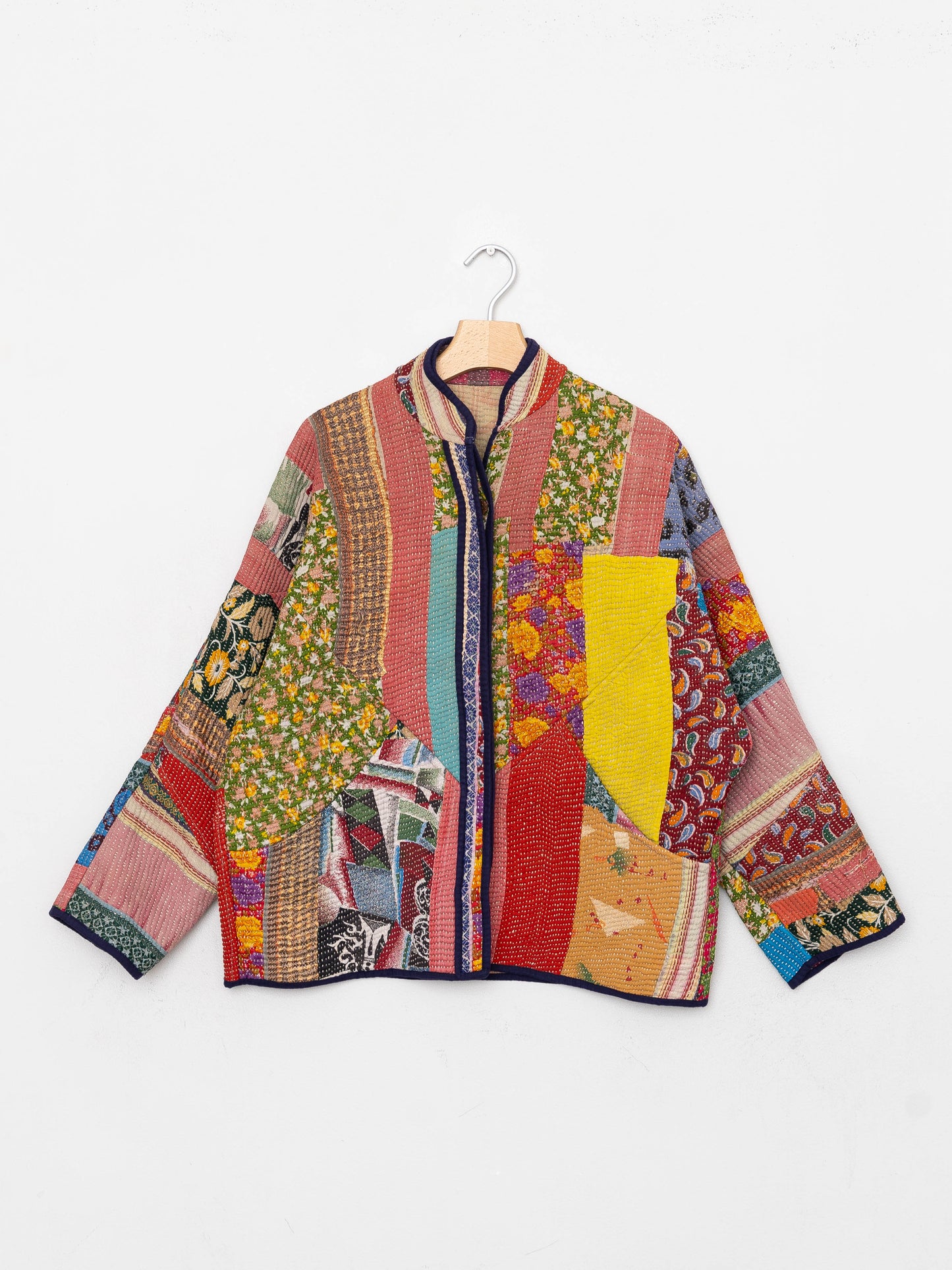 The Ladhiya Quilted Patchwork Kantha Jacket