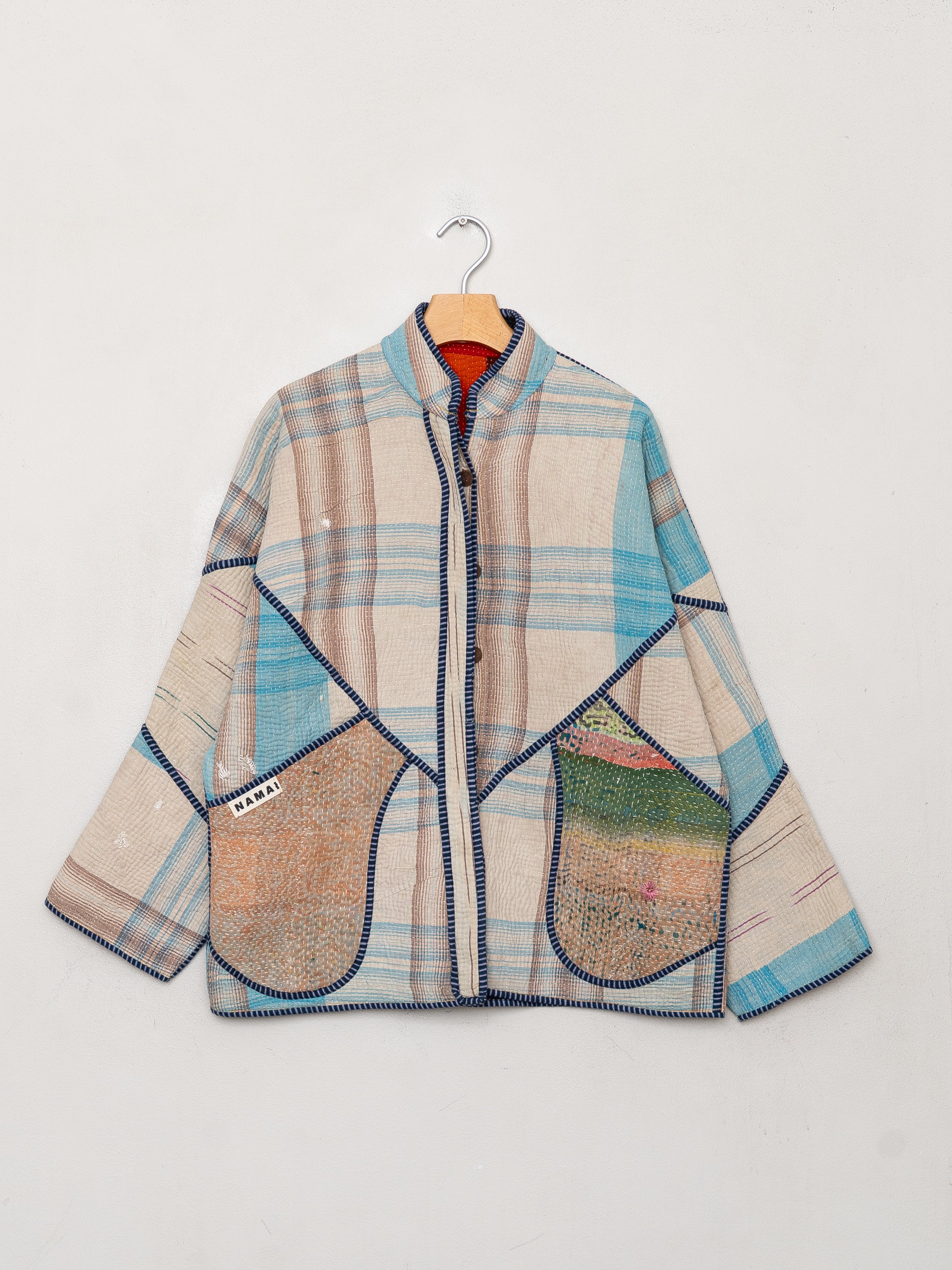 The Ladhiya Quilted Patchwork Kantha Jacket – NAMAI
