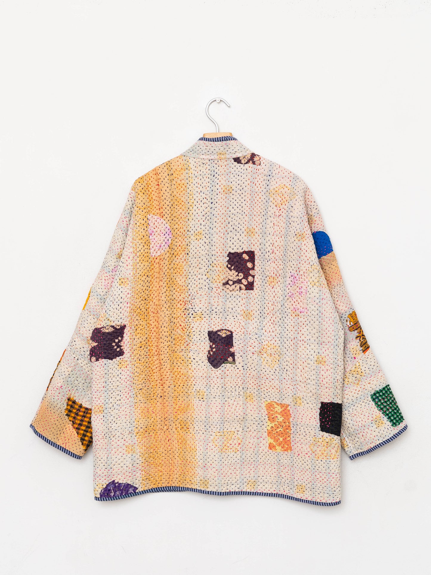 The Narmada Quilted Patchwork Kantha Jacket