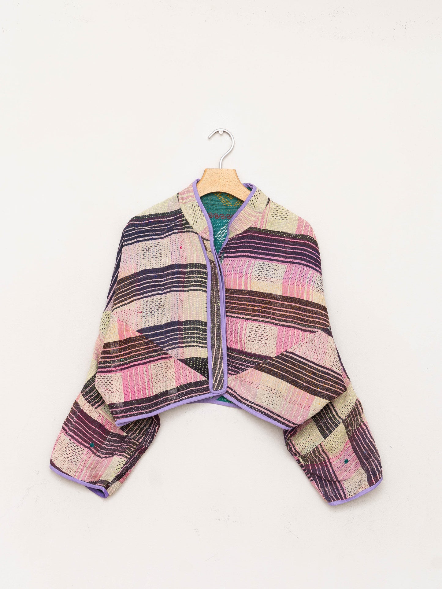 The Kaira Cropped Quilted Patchwork Kantha Jacket Wholesale