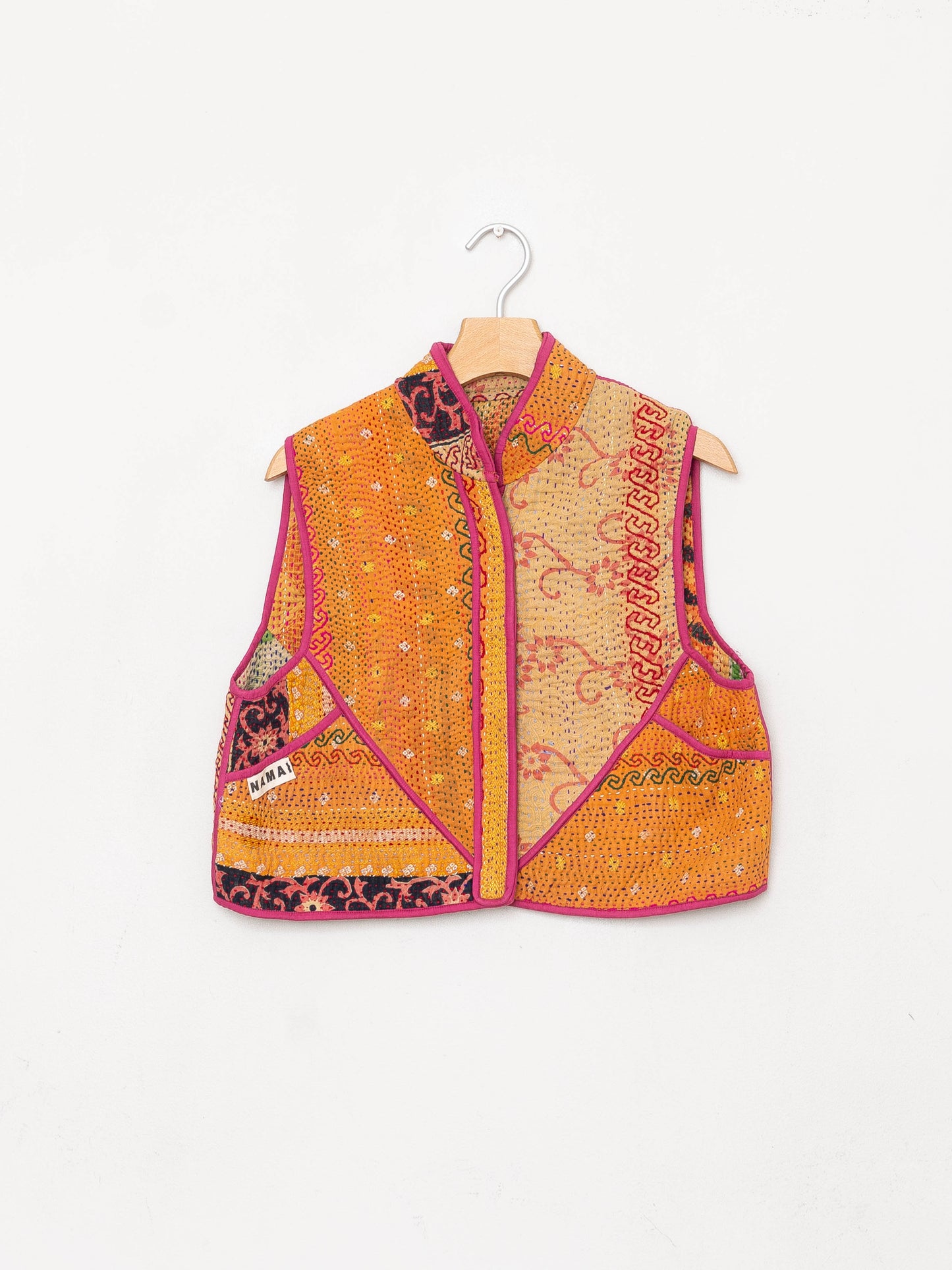The Kaira Quilted Patchwork Kantha Vest