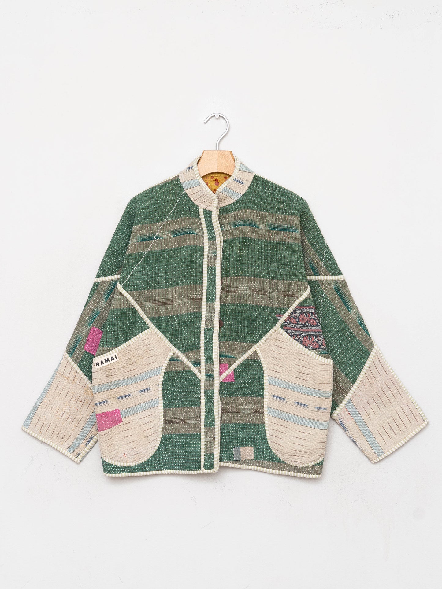 The Ladhiya Quilted Patchwork Kantha Jacket