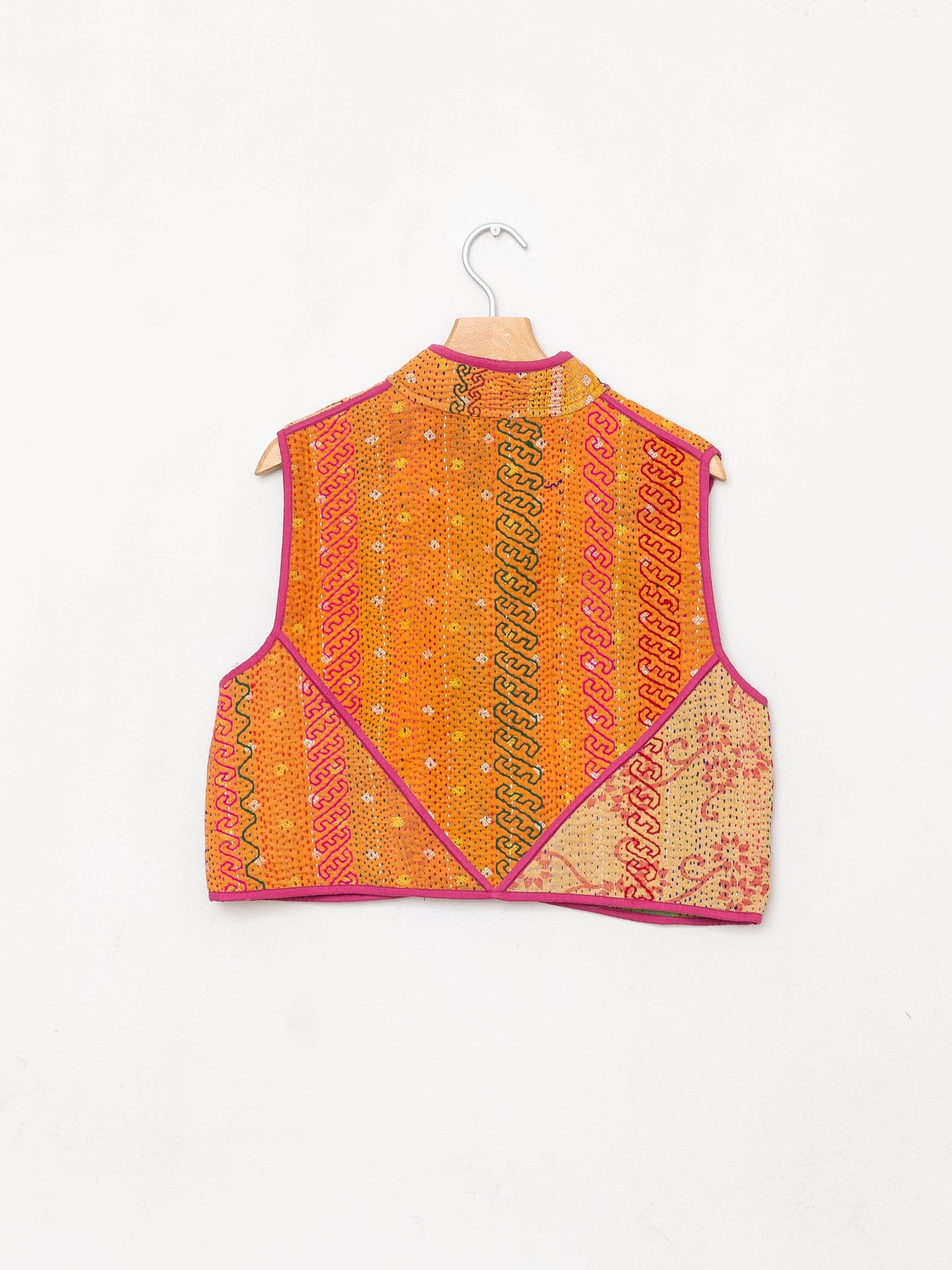 The Kaira Quilted Patchwork Kantha Vest