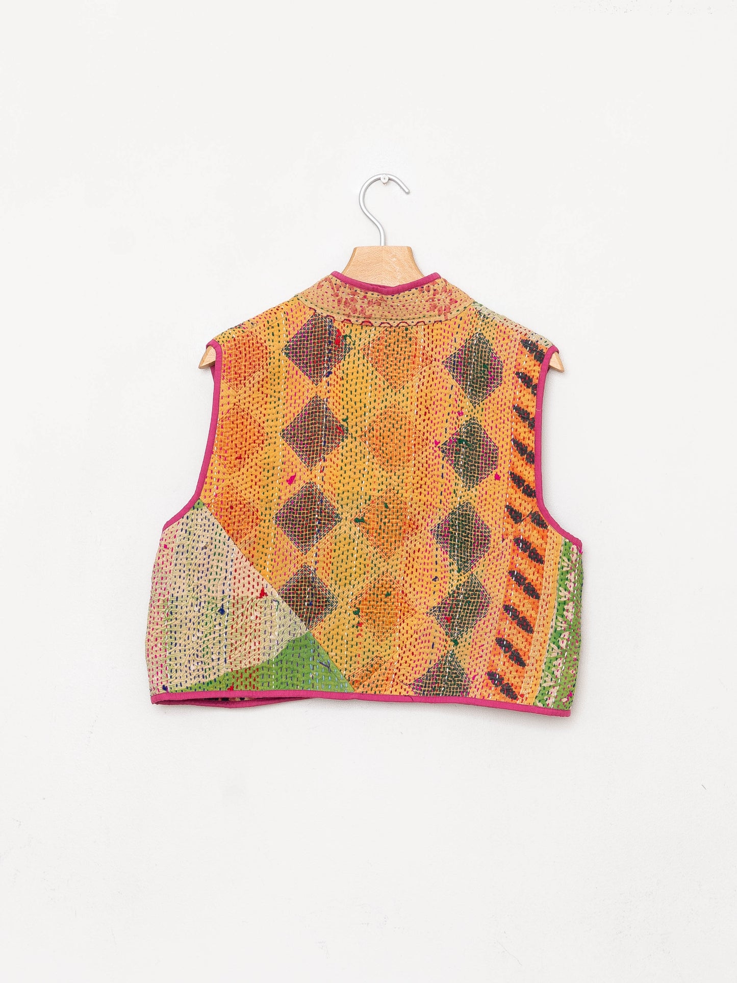 The Kaira Quilted Patchwork Kantha Vest