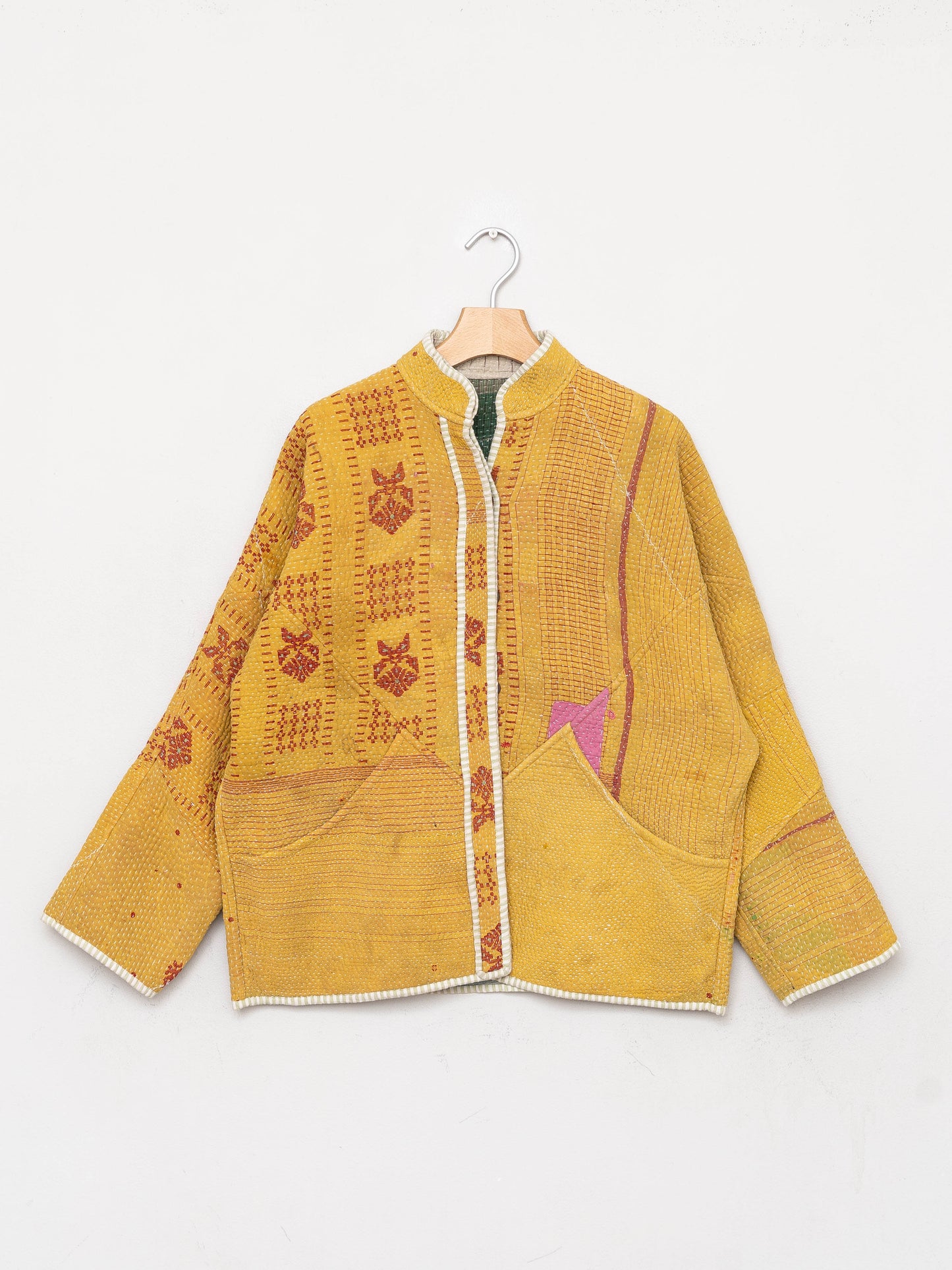 The Ladhiya Quilted Patchwork Kantha Jacket