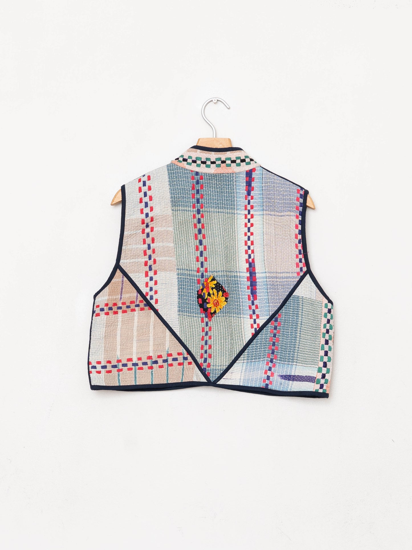 The Kaira Quilted Patchwork Kantha Vest