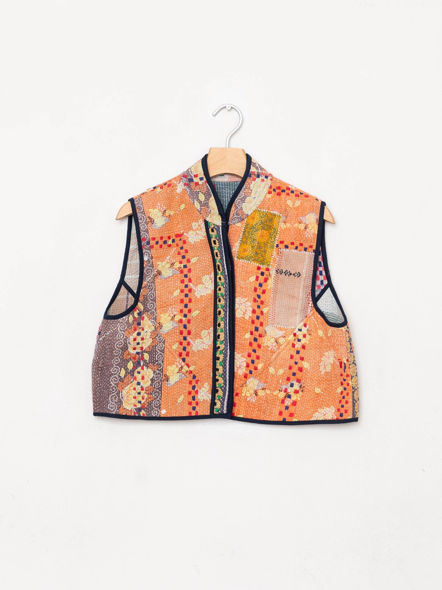 The Kaira Quilted Patchwork Kantha Vest