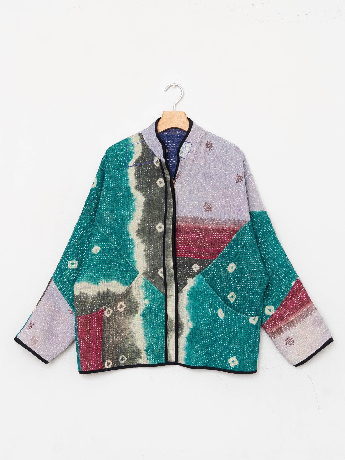 The Ladhiya Quilted Patchwork Kantha Jacket