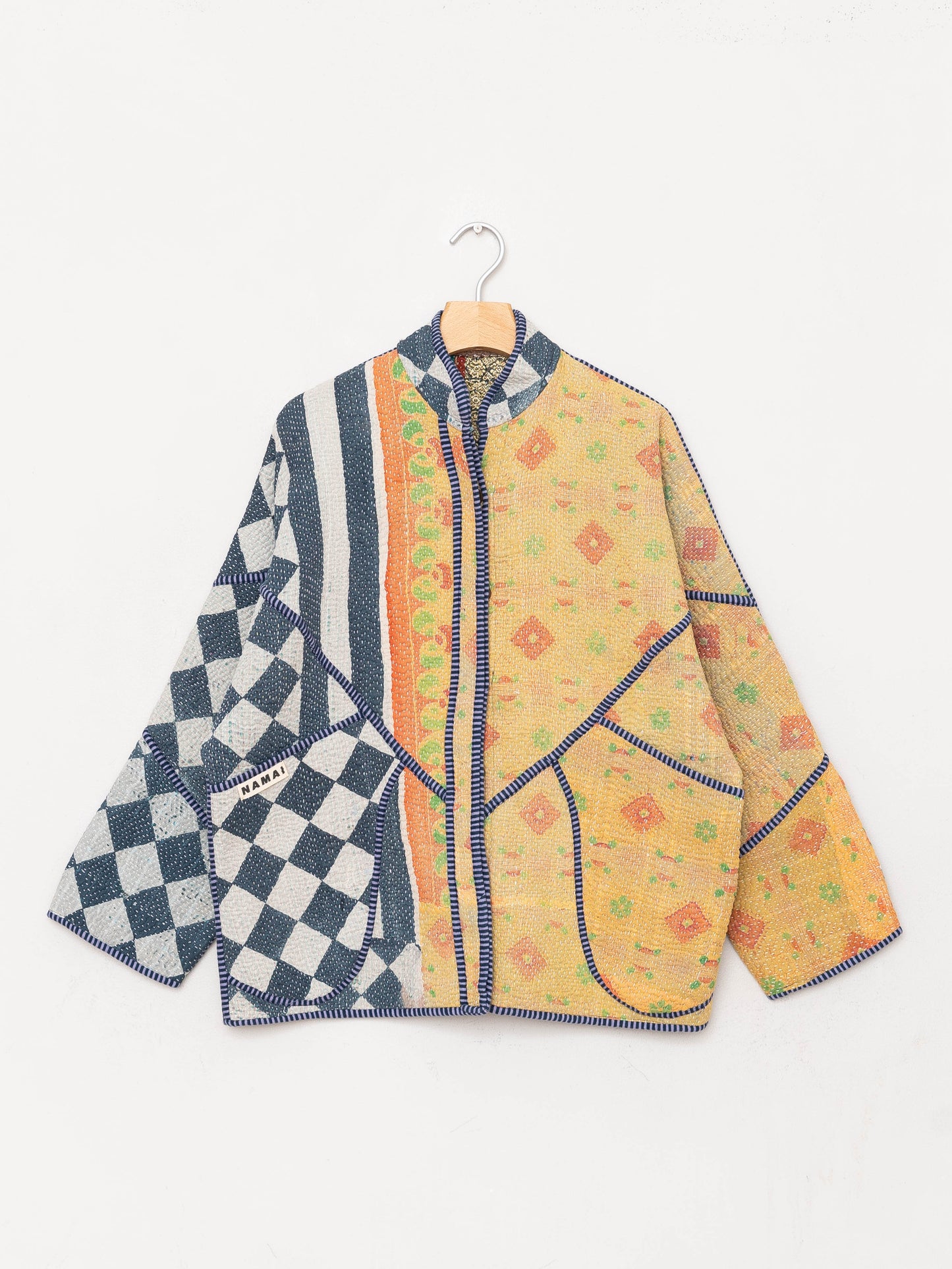 The Ladhiya Quilted Patchwork Kantha Jacket