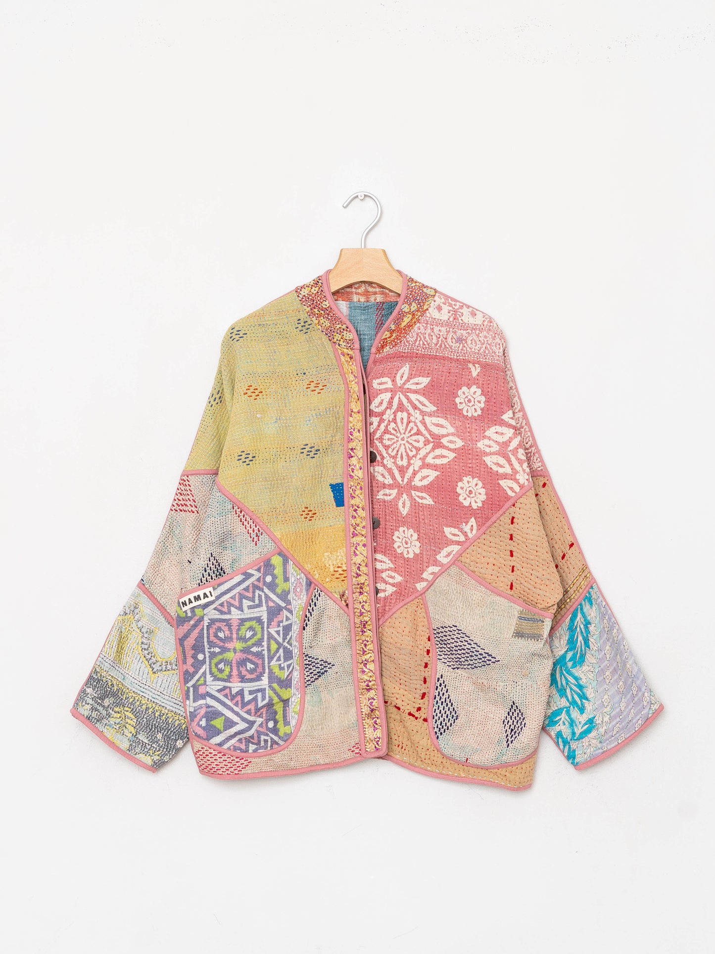 The Ladhiya Quilted Patchwork Kantha Jacket