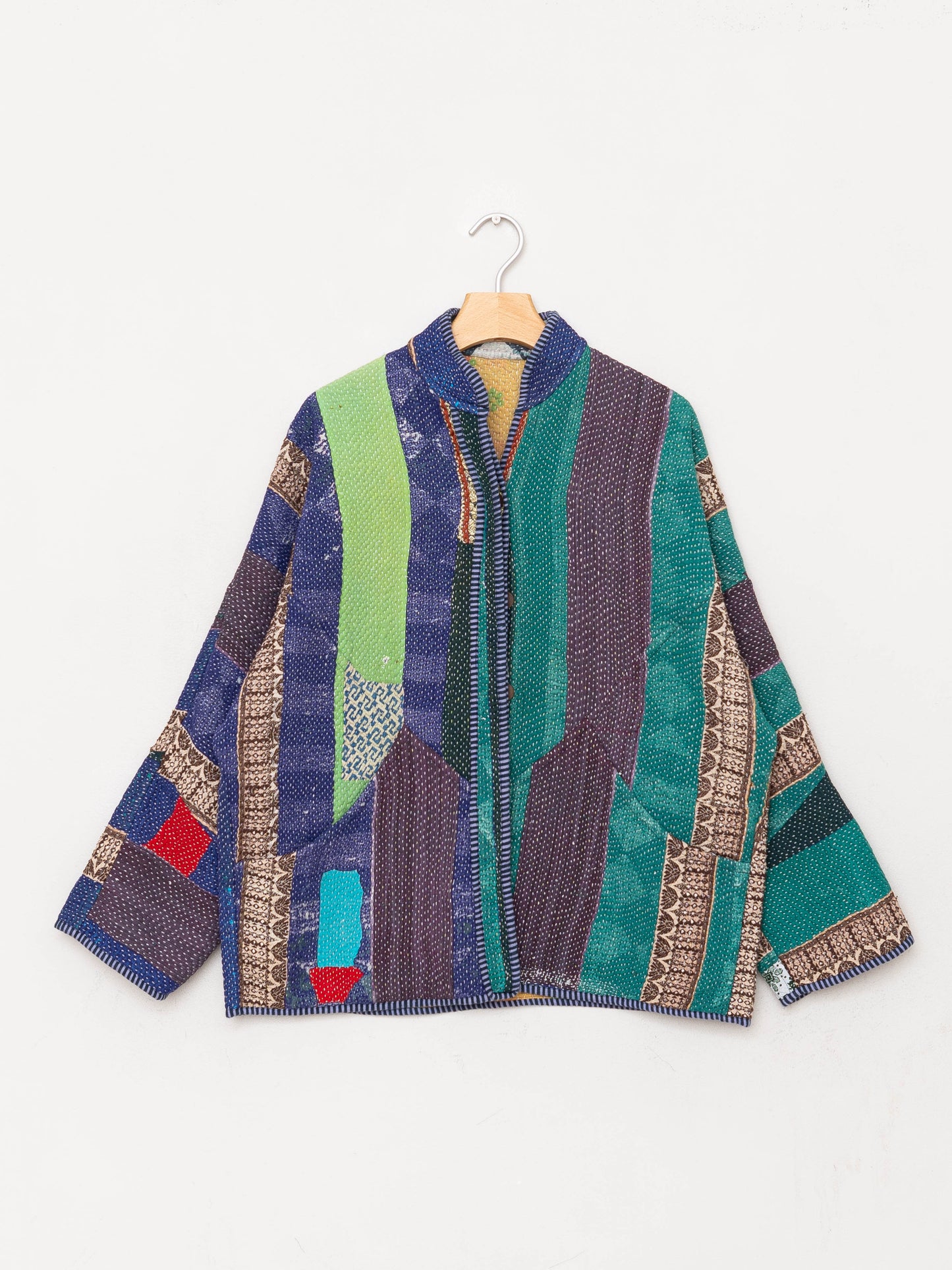 The Ladhiya Quilted Patchwork Kantha Jacket