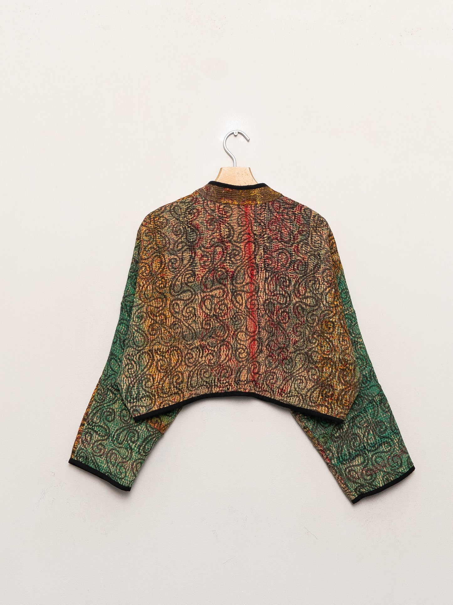 The Kaira Cropped Quilted Plant Dyed Jacket