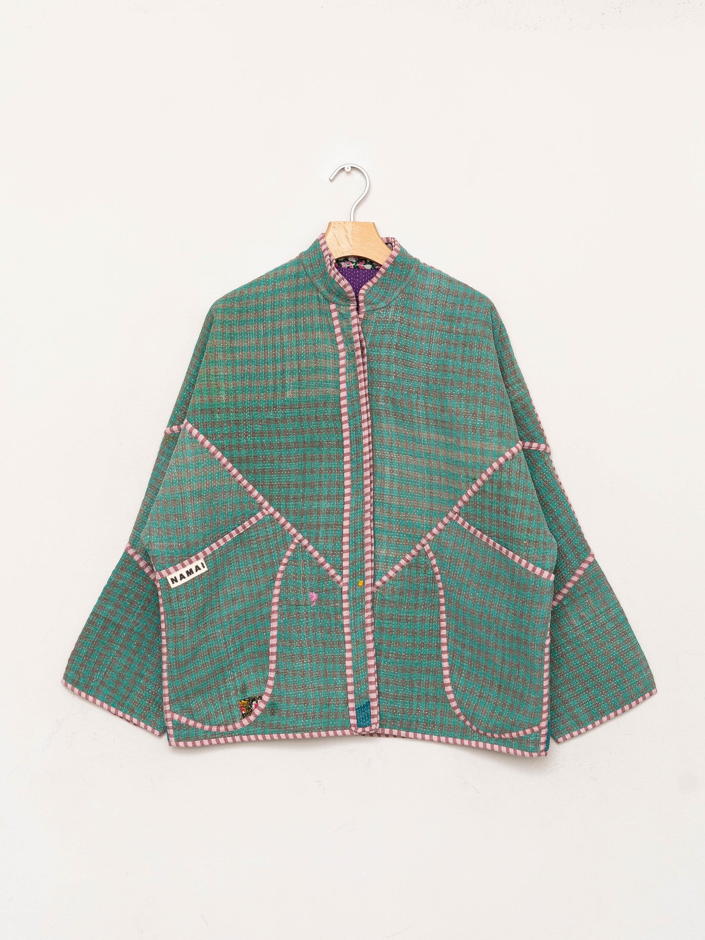 The Ladhiya Quilted Patchwork Kantha Jacket