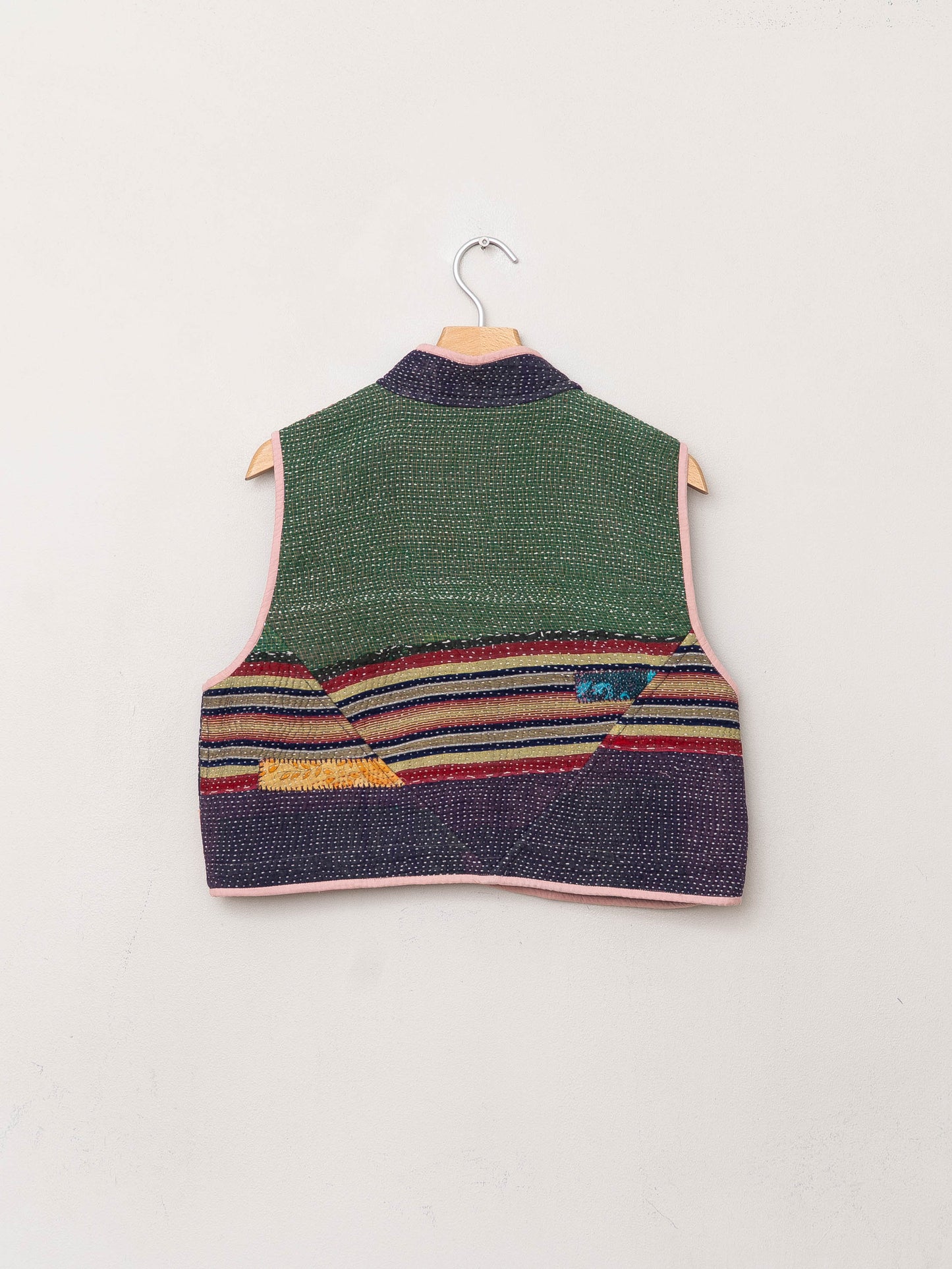 The Kaira Quilted Patchwork Kantha Vest