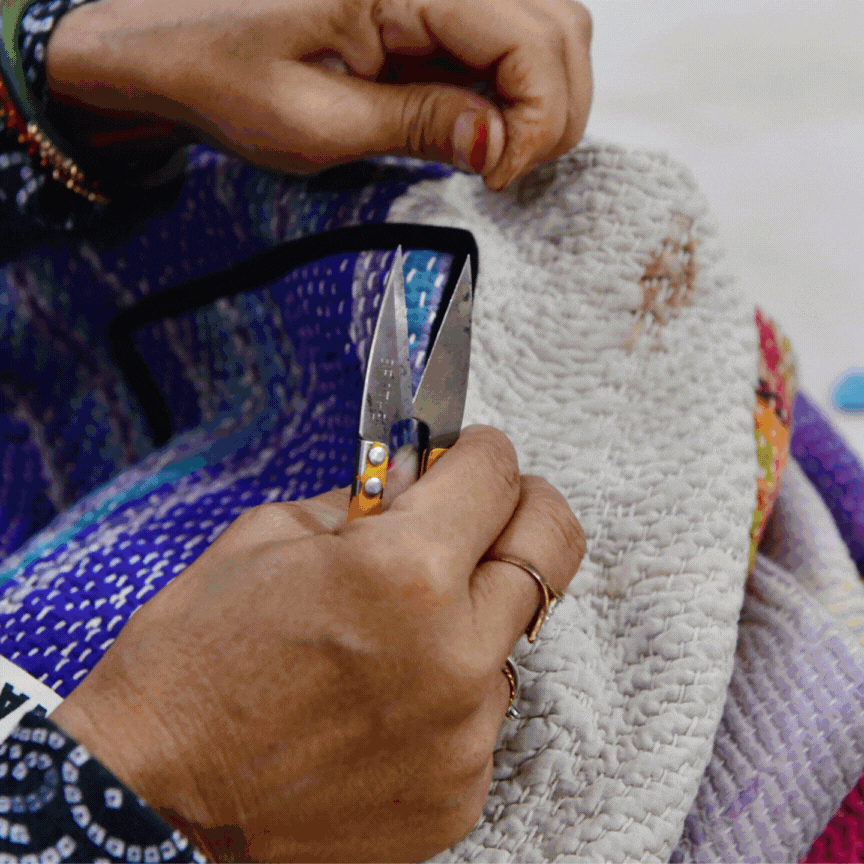How Antique Quilts Become Quilted Tote Bags at Namai