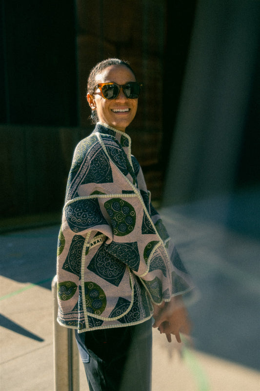 The Ladhiya Quilted Patchwork Kantha Jacket