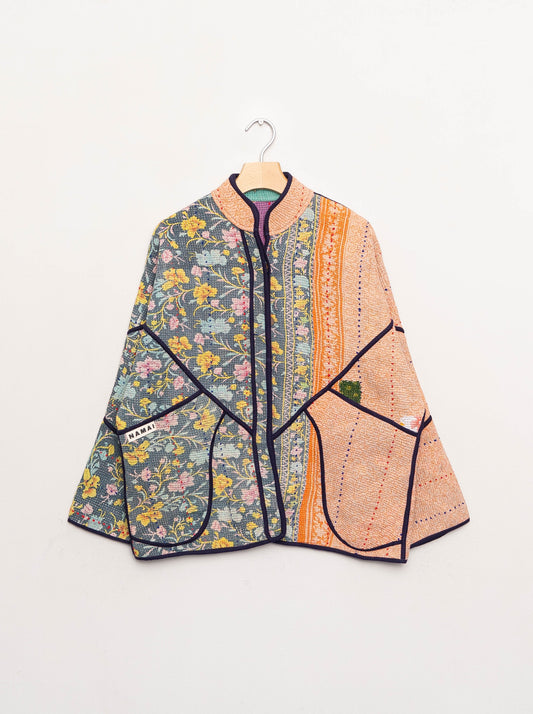 The Ladhiya Quilted Patchwork Kantha Jacket