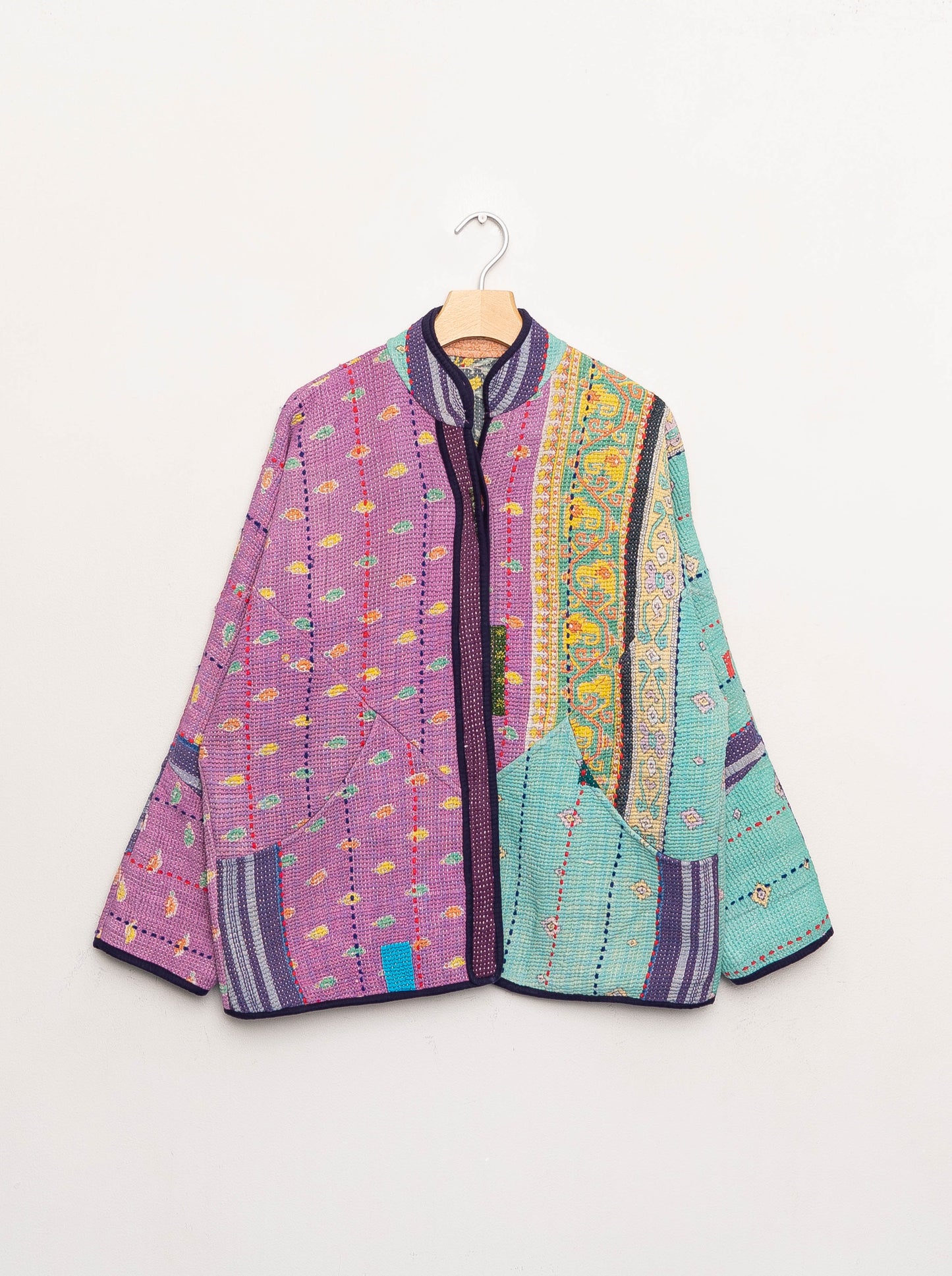 The Ladhiya Quilted Patchwork Kantha Jacket