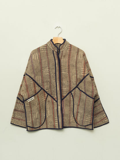 The Ladhiya Quilted Plant Dyed Kantha Jacket