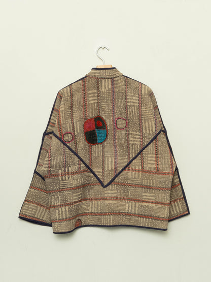 The Ladhiya Quilted Plant Dyed Kantha Jacket