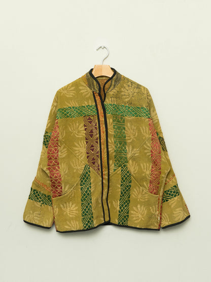 The Ladhiya Quilted Plant Dyed Kantha Jacket