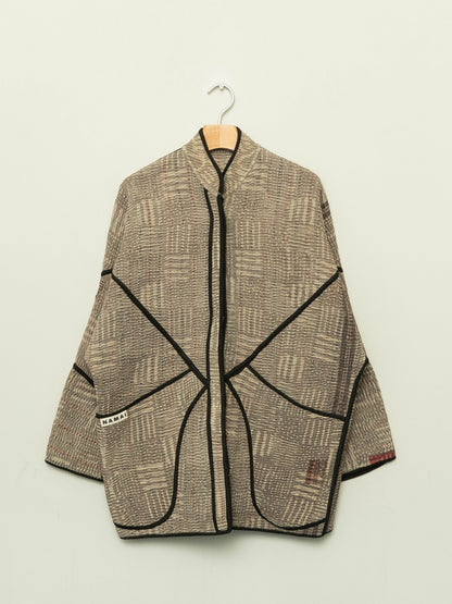 The Narmada Quilted Plant Dyed Kantha Jacket