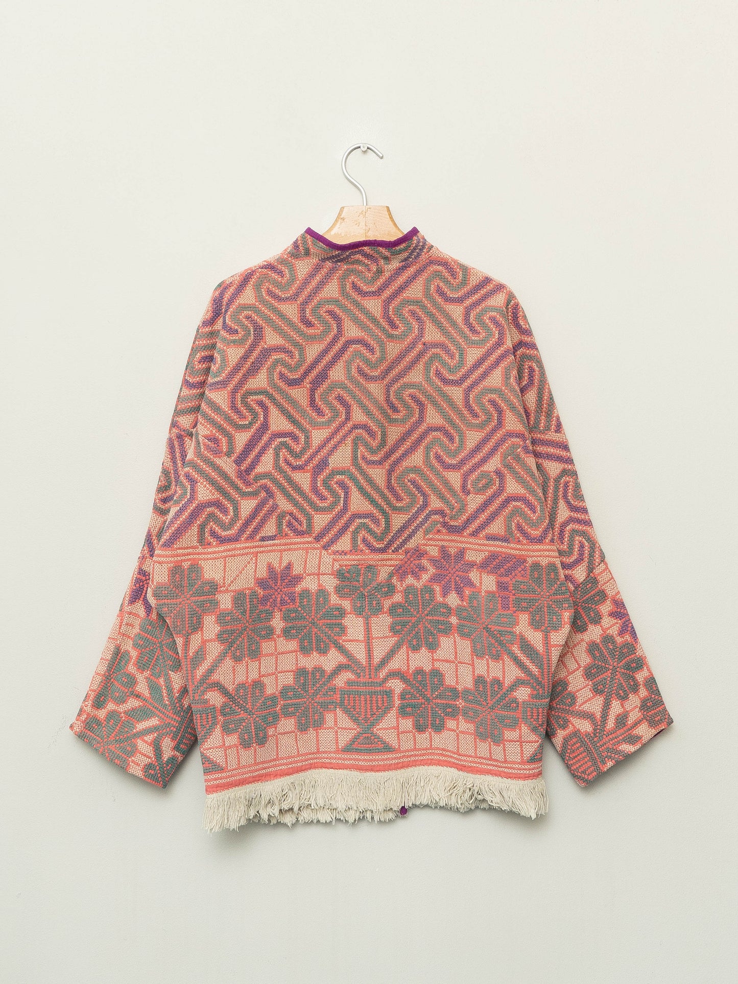 The Ishani Vintage Cross-Stitch Quilted Jacket