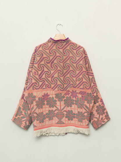 The Ishani Vintage Cross-Stitch Quilted Jacket