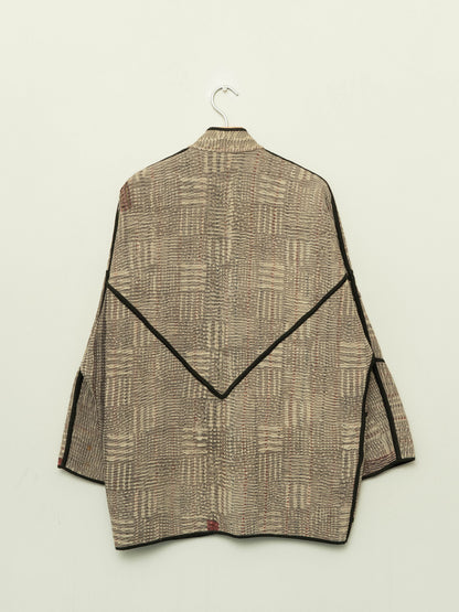 The Narmada Quilted Plant Dyed Kantha Jacket