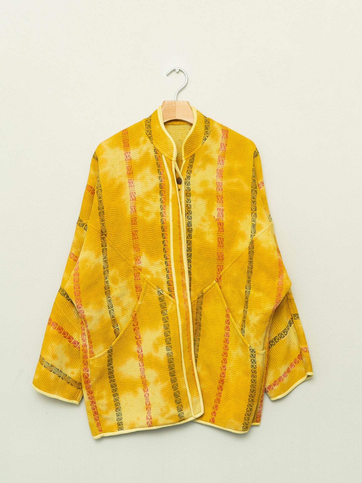 The Narmada Quilted Plant Dyed Kantha Jacket