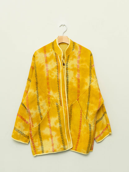 The Narmada Quilted Plant Dyed Kantha Jacket