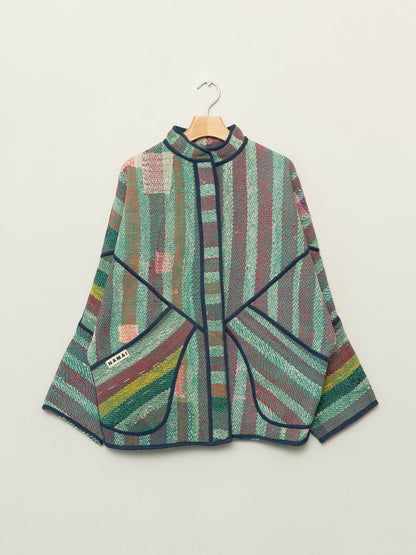 The Ishani Vintage Quilted Naksha Kantha Jacket