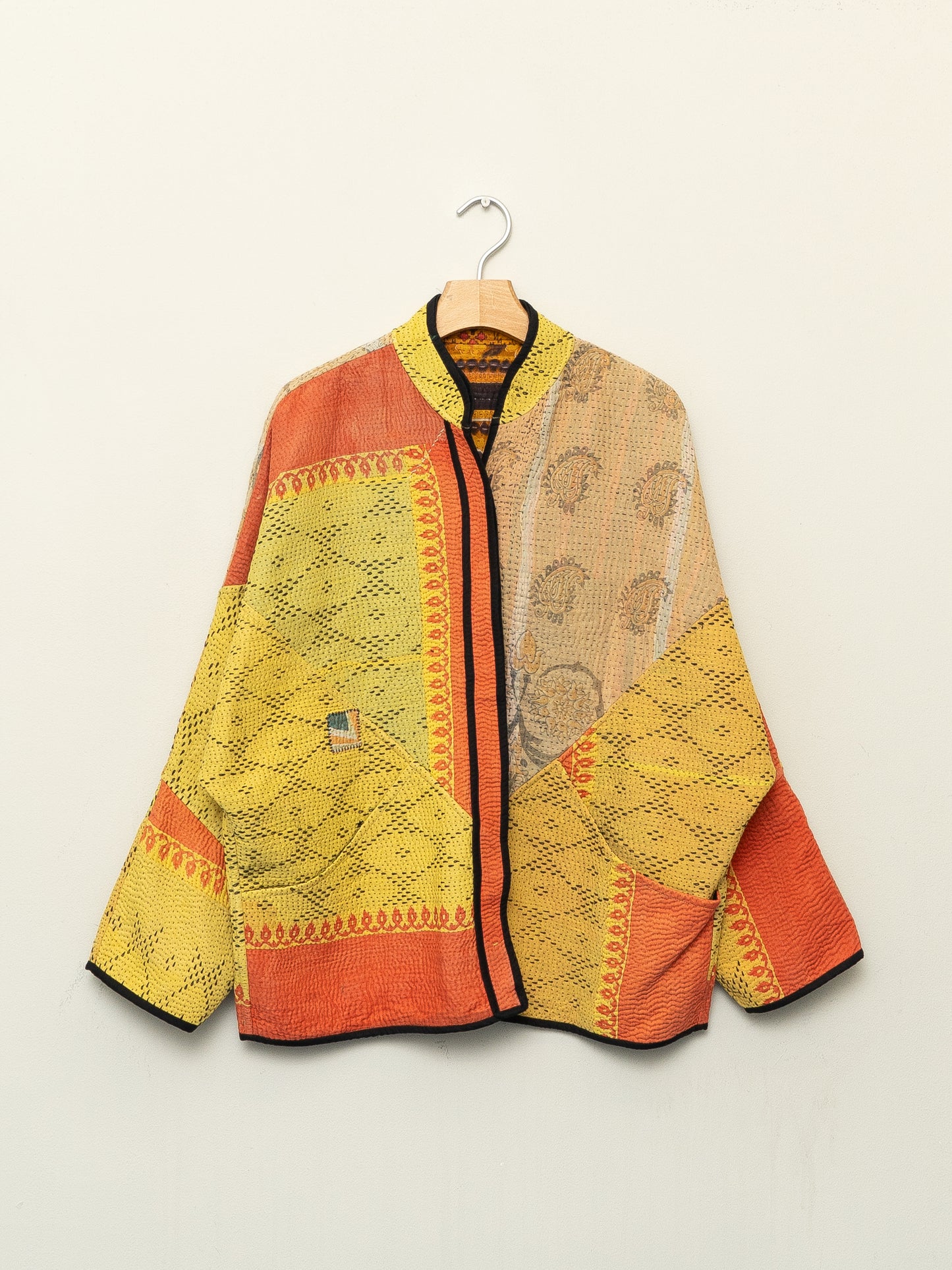 The Ladhiya Quilted Patchwork Kantha Jacket