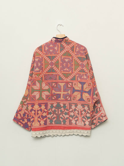 The Ishani Vintage Cross-Stitch Quilted Jacket