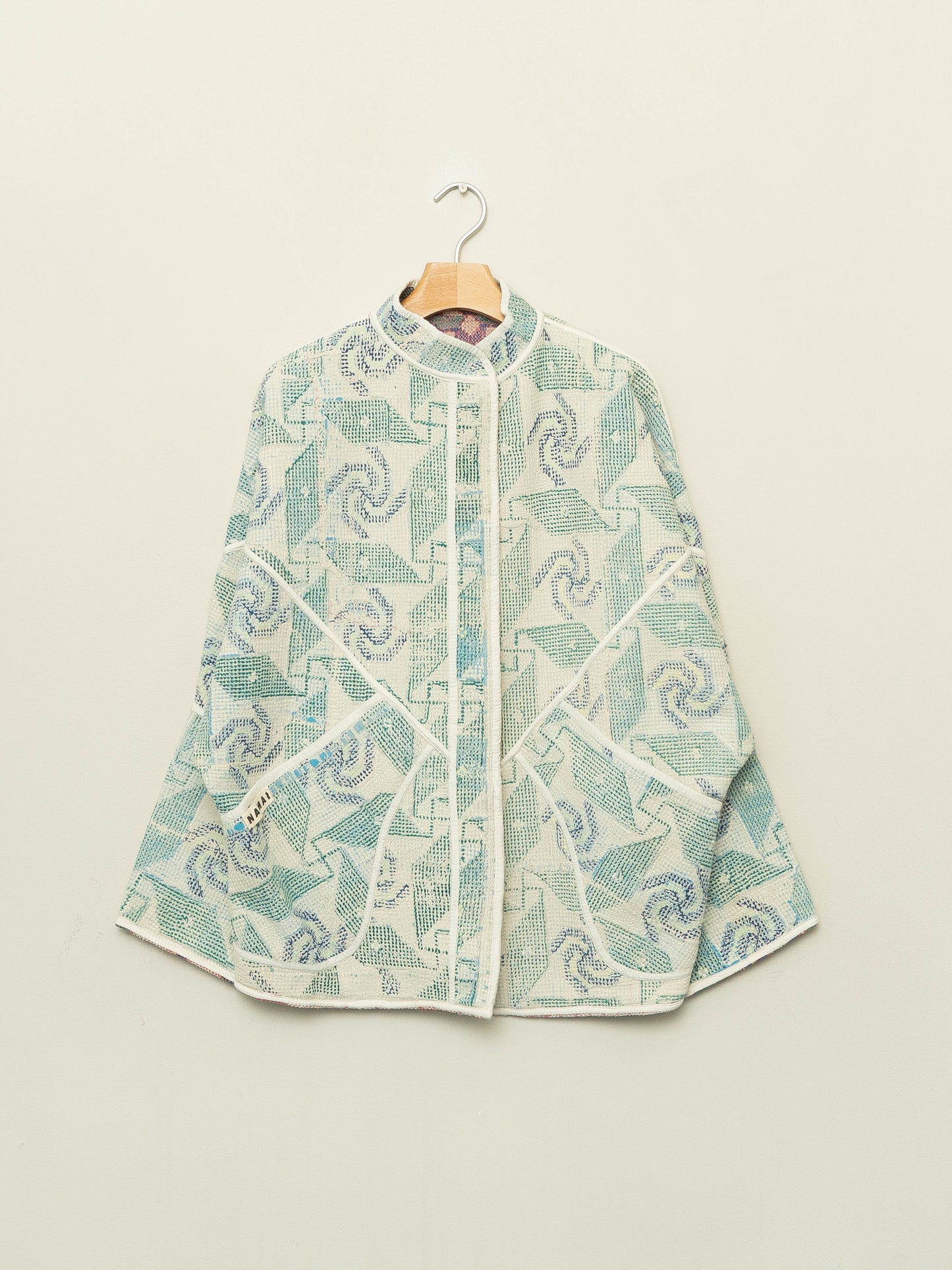 The Ishani Vintage Cross-Stitch Quilted Jacket