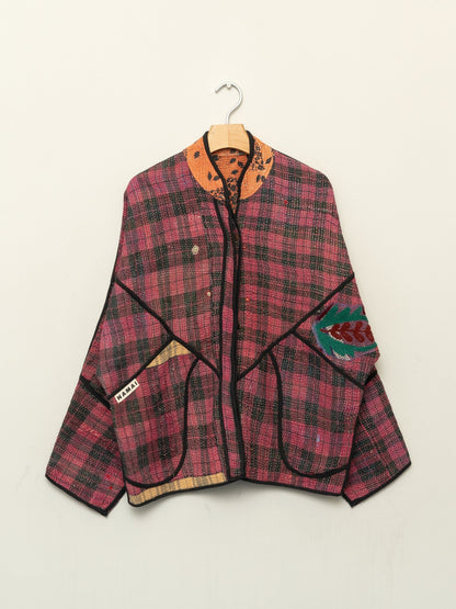 The Ladhiya Quilted Patchwork Kantha Jacket